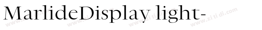 MarlideDisplay light字体转换